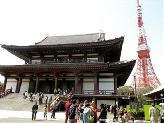 増上寺と東京タワー