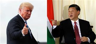 トランプ米大統領（左）と中国の習近平国家主席。トランプ氏が中国への強硬姿勢を崩さない中、習主席の今後の対応が注目される（ＡＰ）