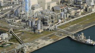 液状化現象が確認された北海道電力苫東厚真発電所＝北海道厚真町