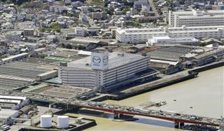 操業を休止していた広島県のマツダ本社工場 操業を休止していた広島県のマツダ本社工場