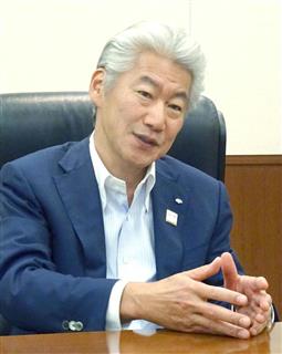 インタビューに応じる野村ホールディングスの永井浩二グループＣＥＯ