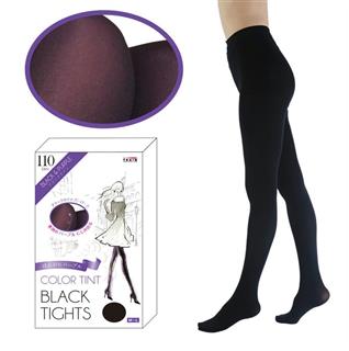 トレイン「カラーティントブラックタイツ」全３色