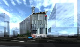 TSSテレビ新広島の新社屋イメージ図（テレビ新広島提供）