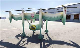 ヤマトホールディングスと米ベル・ヘリコプターが開発する無人輸送機のイメージ