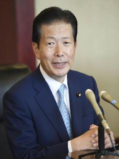 公明党の山口代表＝北京（共同）