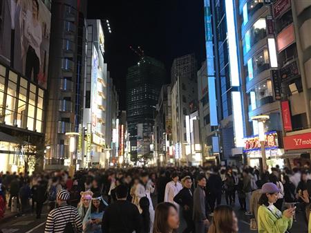 ハロウィーン当日の渋谷の様子