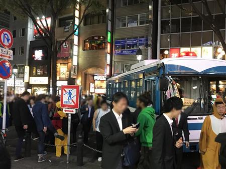 ハロウィーン当日の渋谷の様子