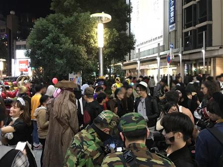 ハロウィーン当日の渋谷の様子