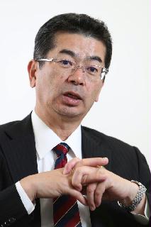 ＮＴＴ西日本の小林充佳社長＝大阪市中央区（寺口純平撮影）