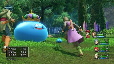 PlayStation 4版「ドラゴンクエストXI　過ぎ去りし時を求めて」のバトルシーン（c）2017 ARMOR PROJECT/BIRD STUDIO/SQUARE ENIX All Rights Reserved.