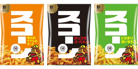 湖池屋スコーンの新パッケージ（同社提供）