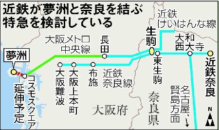 近鉄が夢洲と奈良を結ぶ特急を検討