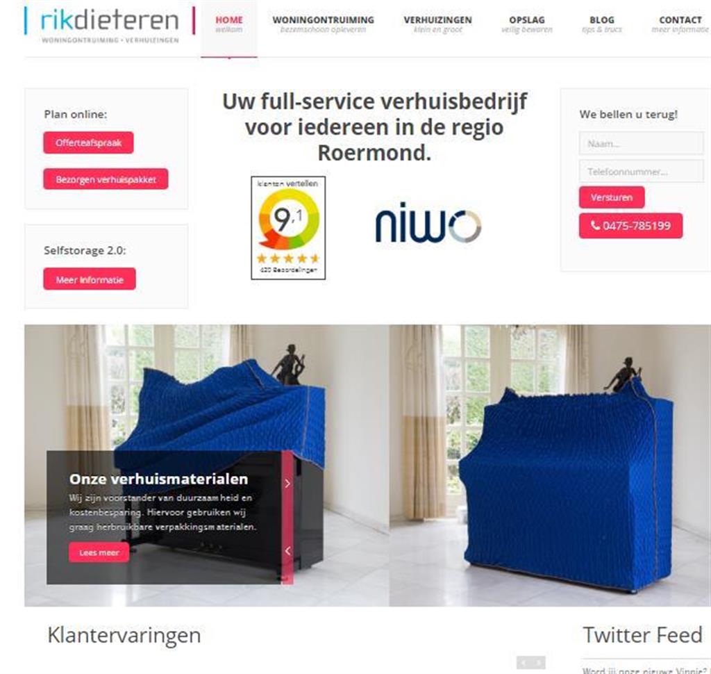 フルサービスと利用者満足度で急成長を遂げている引っ越し会社リック・ディテレン（公式サイトより）