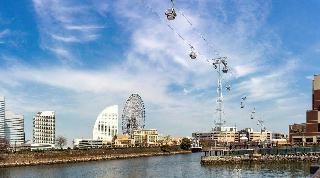 横浜にロープウエーが整備されたイメージ図。みなとみらいの景観を楽しみながら移動できる（横浜市提供）