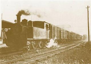 出石鉄道の蒸気機関車「６号」（豊岡市商工会青年部出石支部提供）