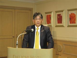 阿部理事長は広告宣伝規制を背景に、集客契機としての遊技機入替の重要性に言及した