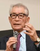 京都大学の本庶佑特別教授（永田直也撮影）