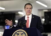 ニューヨーク州のクオモ知事。娯楽用大麻の合法化が暗礁に乗り上げている（２月１４日、ＡＰ）