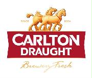 ＡＢインベブからアサヒグループホールディングスが取得する豪州ビールブランドの１つ「ＣＡＲＬＴＯＮ」のブランドロゴ（同社提供）