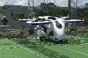 NECが公開した空飛ぶクルマ＝５日、千葉県我孫子市（AP）