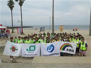 ２００９年にスタートした愛知県・内海海岸の清掃には１０３人が参加した