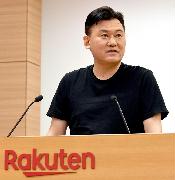 三木谷浩史社長＝東京・玉川の楽天本社（酒巻俊介撮影）
