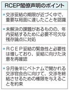 ＲＣＥＰ閣僚声明のポイント
