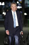 茂木外相との会談に向かう米国のライトハイザー通商代表＝２３日、米ニューヨーク（共同）