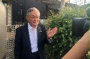 ２日午後２時から大阪市内で会見に臨む関西電力の八木誠会長