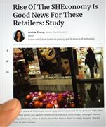 米大手投資銀行モルガン・スタンレーのアナリストたちがまとめた報告書「Ｒｉｓｅ　ｏｆ　ｔｈｅ　ＳＨＥｃｏｎｏｍｙ（シコノミーの台頭）」について報じる米経済誌フォーブスの電子版（８月２２日付の画面）