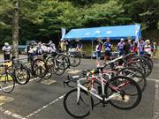 「国境サイクリングIN対馬」のチェックポイント　＝10月19日、長崎県対馬市