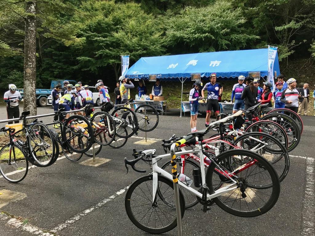 「国境サイクリングIN対馬」のチェックポイント　＝10月19日、長崎県対馬市