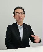インタビューに応じる全日本空輸の平子裕志社長