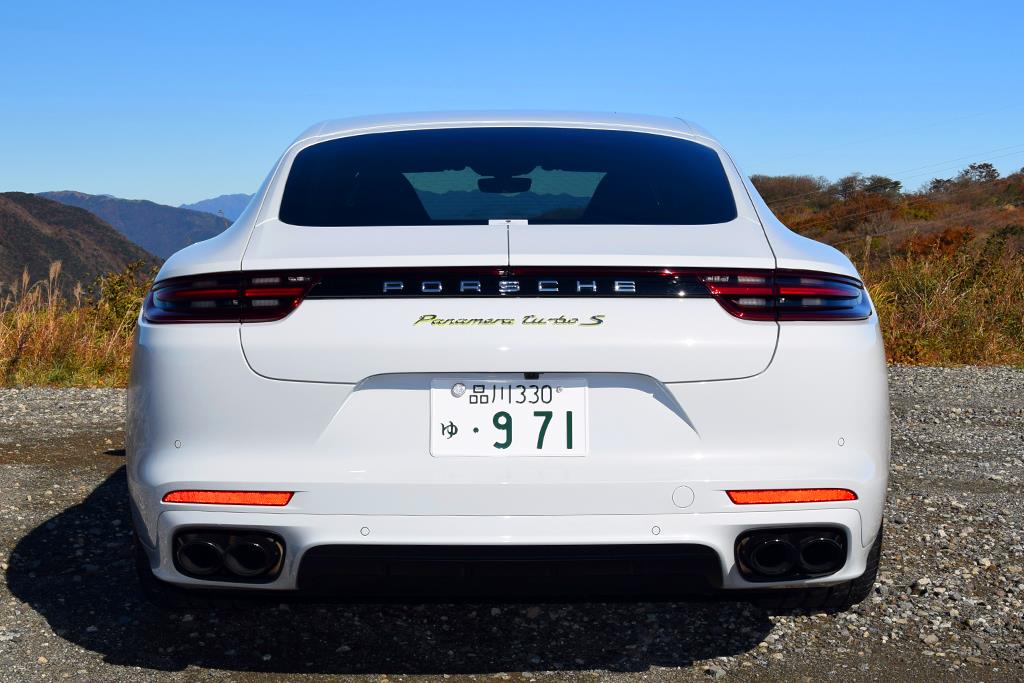 タイヤがワイドに張り出したリヤビューはいかにもポルシェ