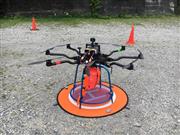 ２０１９年９月の実証実験で使われたドローン（白馬村提供）