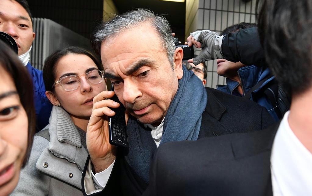 カルロス・ゴーン被告＝２０１９年３月１２日午後、東京都千代田区（佐藤徳昭撮影）