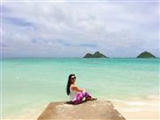 全米ベストビーチにも選ばれたことのあるハワイのカイルアビーチにて。提供：執筆者