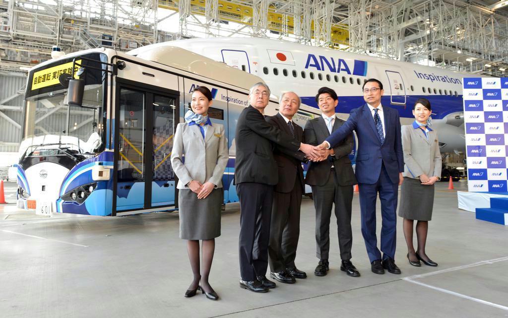 動画あり 大型ｅｖバスの自動運転実験 全日空など 羽田空港で Sankeibiz サンケイビズ 自分を磨く経済情報サイト