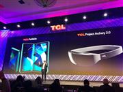 CES 2020におけるTCLの記者発表会。折りたたみスマホを開発中であることを明らかにした