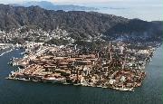 日鉄日新製鋼の呉製鉄所＝広島県呉市（共同通信社ヘリから）