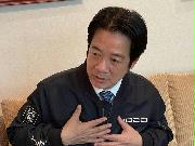 ２月１５日、台北市内で産経新聞の単独インタビューに応じる頼氏