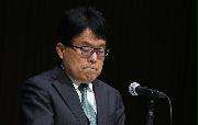 会見に臨む、日本郵政の増田寛也社長＝３１日午後、東京都千代田区（松本健吾撮影）