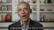 １６日、オンラインで大学卒業生らを前に講演するオバマ前米大統領（ＹｏｕＴｕｂｅ／Ｃｈａｓｅ提供・ロイター）