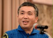 宇宙飛行士の若田光一さん（鴨川一也撮影）