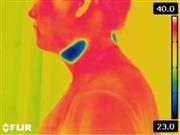 ネック部の温度が下がり、頸動脈を冷却する