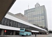 NHKの外観＝東京都渋谷区（三尾郁恵撮影）