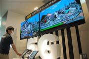 オプテージが公開した、模型の電車をローカル５Ｇで無線操作するデモ＝１７日、大阪市内（黒川信雄撮影）