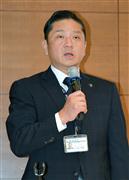 大阪政界屈指の「改革派」とされる千代松大耕市長＝東京都千代田区（牛島要平撮影）
