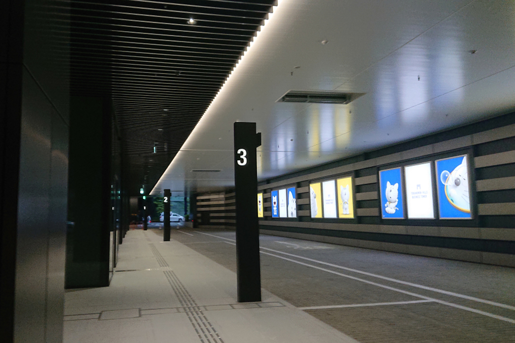 BRT等が発着する予定のバスターミナル