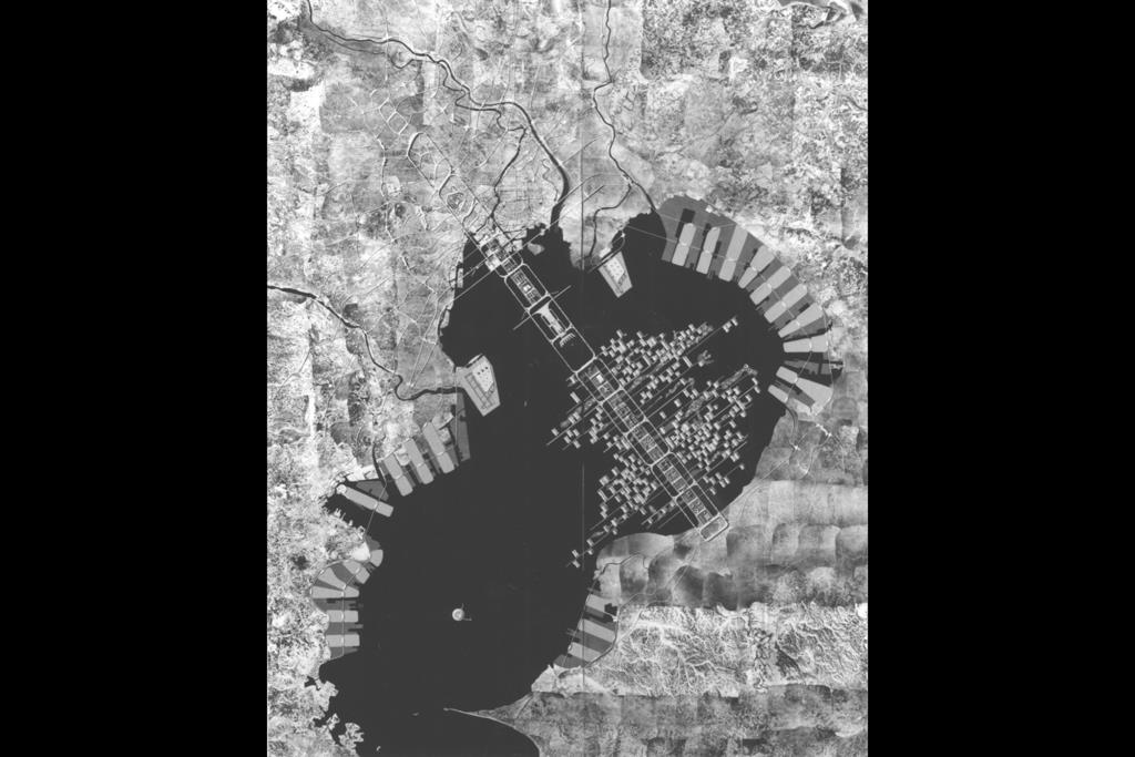 故丹下健三氏の都市軸沿いに立地する「新虎通り」 （丹下都市建築設計HPより）